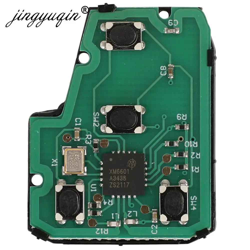 Jingyuqin-リモートカーキーフォブ,314.4MHz/315MHz/h,カーチップ,fcc,b51te/b71th 89070-52d70 2/3/4btn,toyota aris 2012-2017用