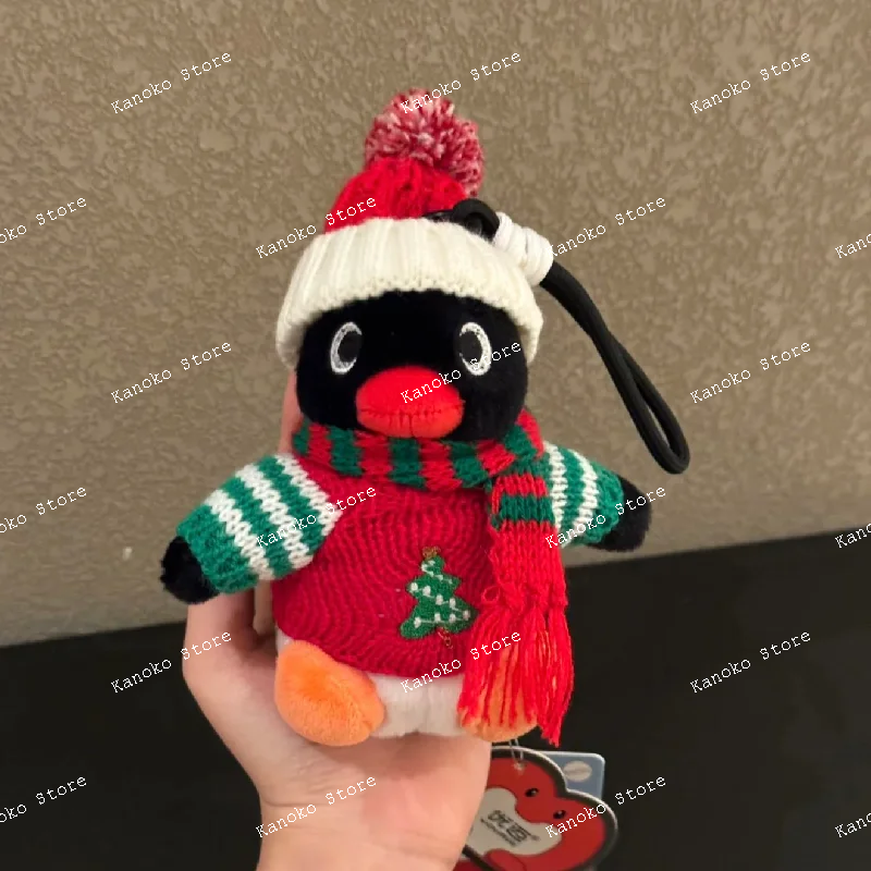 

Милый пингвин Pingu, плюшевая сумка, кулон, рождественский свитер, шарф, мультяшная кукла, кулон, зимний подарок