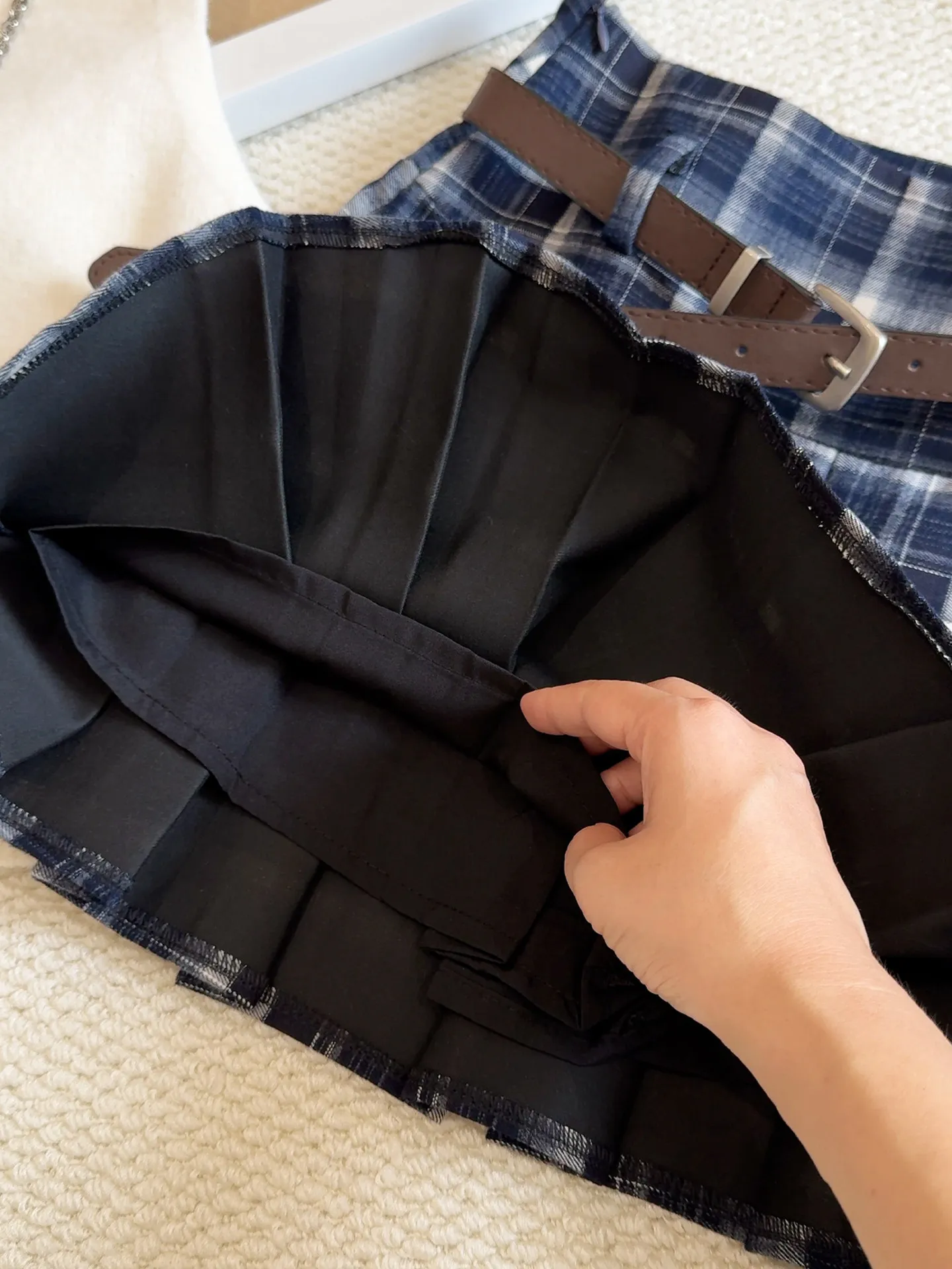 여성용 네이비 블루 미니 플리츠 스커트 빈티지 체크 스커트 하라주쿠 한국 스타일 Y2K A라인 스커트 2000년대 봄 여름 의류 2026