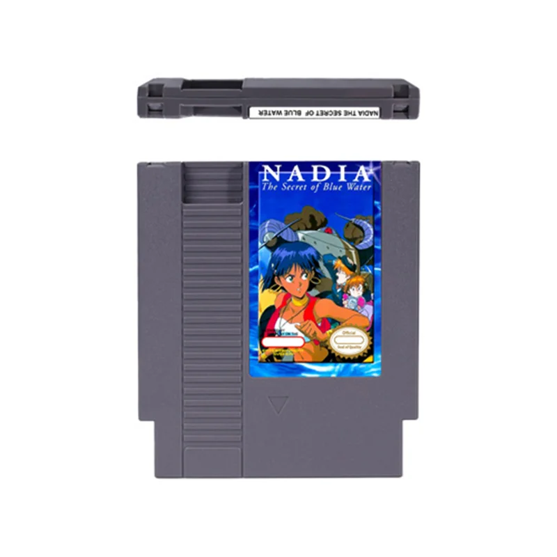 لعبة ناديا سيكريت أوف ذا بلو ووتر آر بي جي لخرطوشة ألعاب 72 دبابيس مناسبة لوحدة تحكم ألعاب الفيديو NES 8 بت