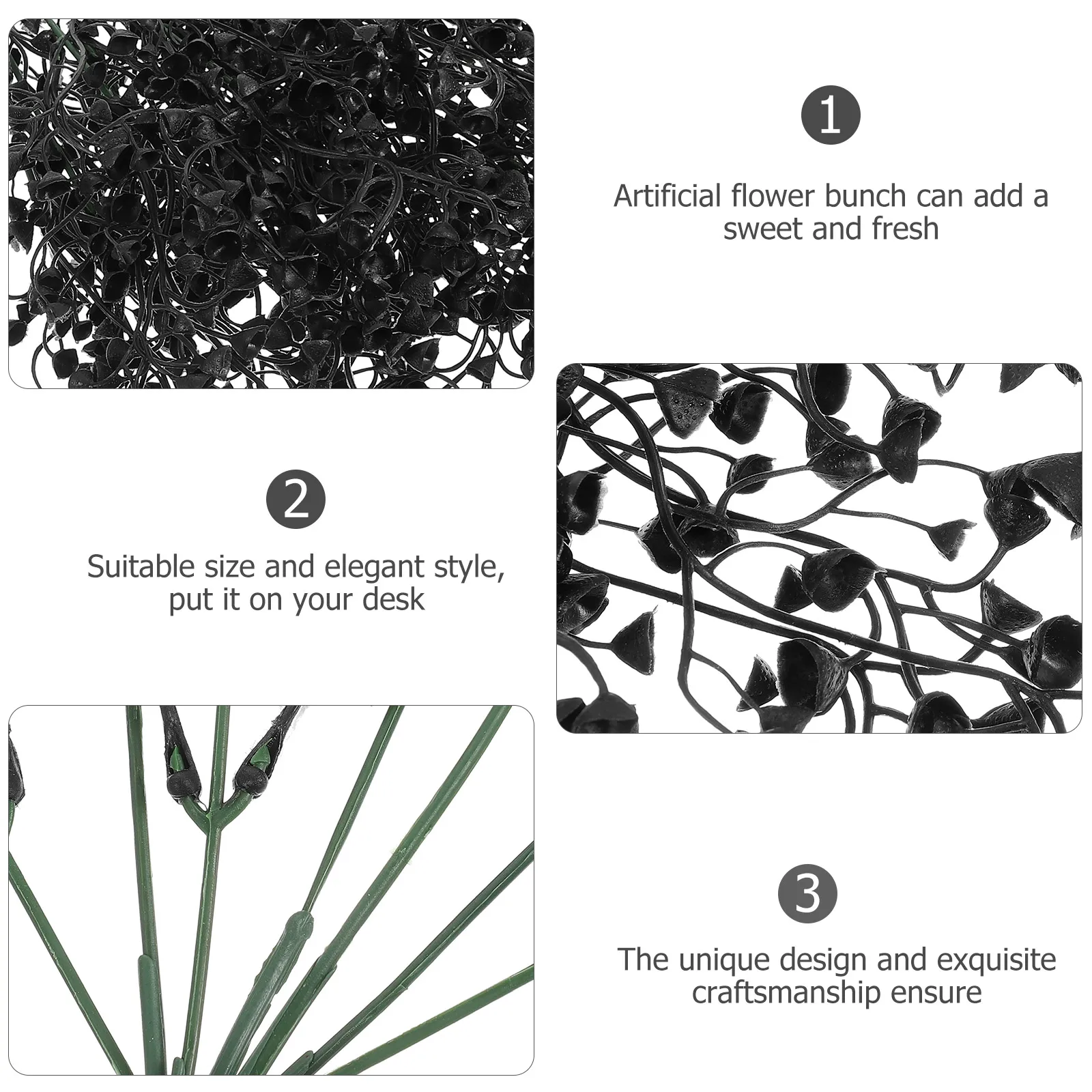 

2Pcs Artificial Flower Bunch Plastic Fake Flowers for Office Decor Indoor Outdoor Realistic Flower Bouquet Artificial Flowers