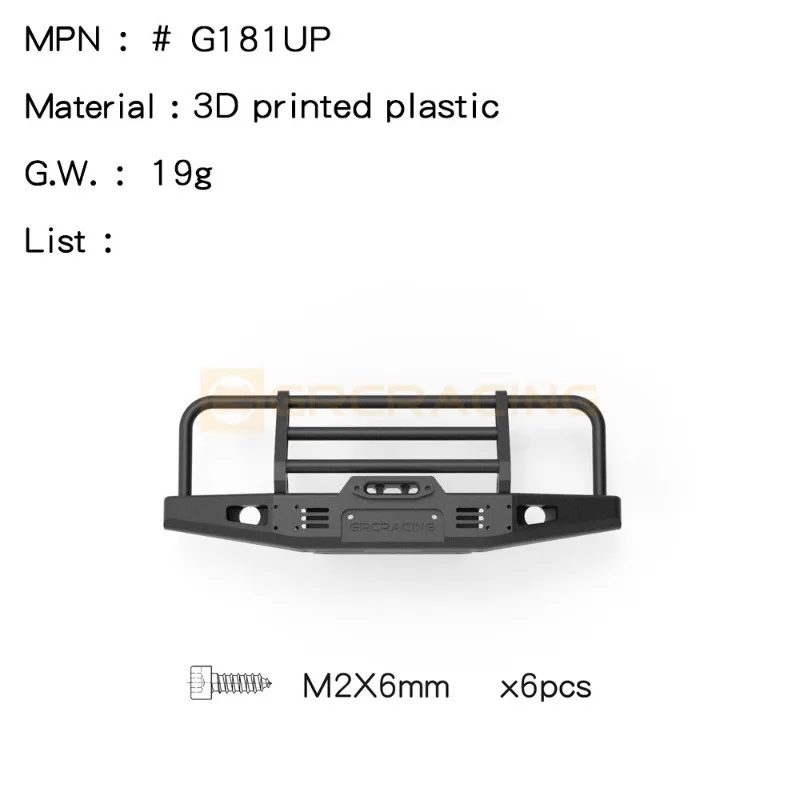 Wild Bumper Front 3D Printed for Traxxas 1/18 TRX4M K10 Upgrade Option Parts #G181UP