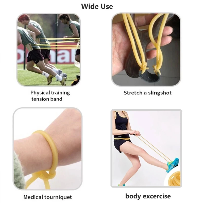 3m Natural Latex Rubber Tube Elastic Slingshots Catapults Tube Band For Camping Shooting Slingshot Catapult Accessories