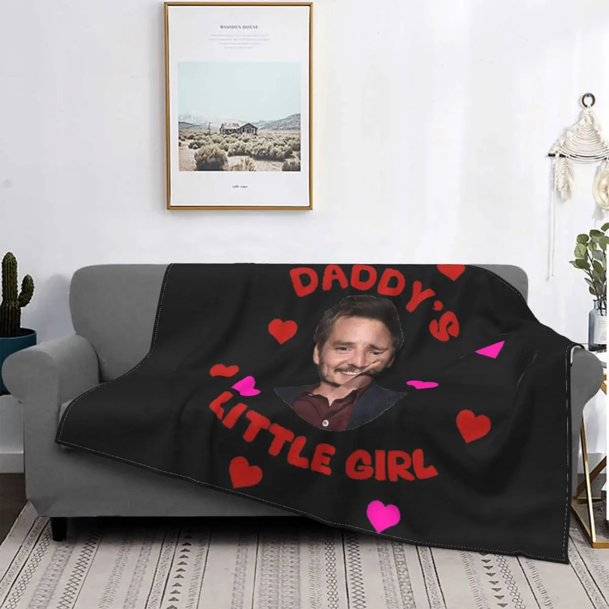 Meilleur acteur de groupe Blanket Velvet All Season Pedro Pascal's Little Love Cute Ultra-Soft Throw Blankets For Sofa Bedspread