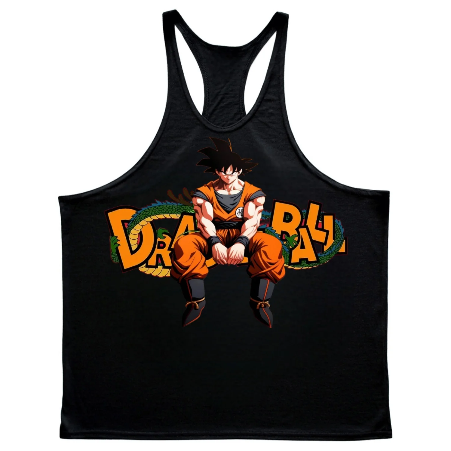 

Dragon Ball Japanese anime American Style Fitness H-shaped Vest Men Sports Clothes Loose Elastic TrainingTop Breathable Sweat