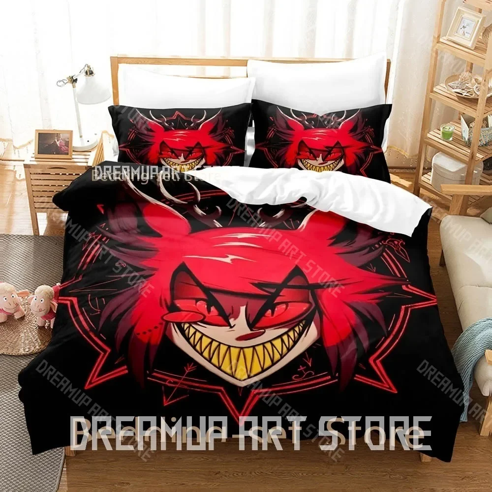 3D Print Alastor Game Bedding Set Single Twin Full Queen King Size Bed Set Adult Bedroom Duvetcover Sets Anime Bed Sheet Set