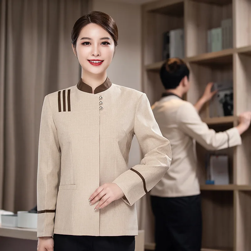 

Long Sleeve Cleaning Uniform for Women Hotel Guest Room CleanerPAWorkwear for Property Management Ladies in Autumn and Winter