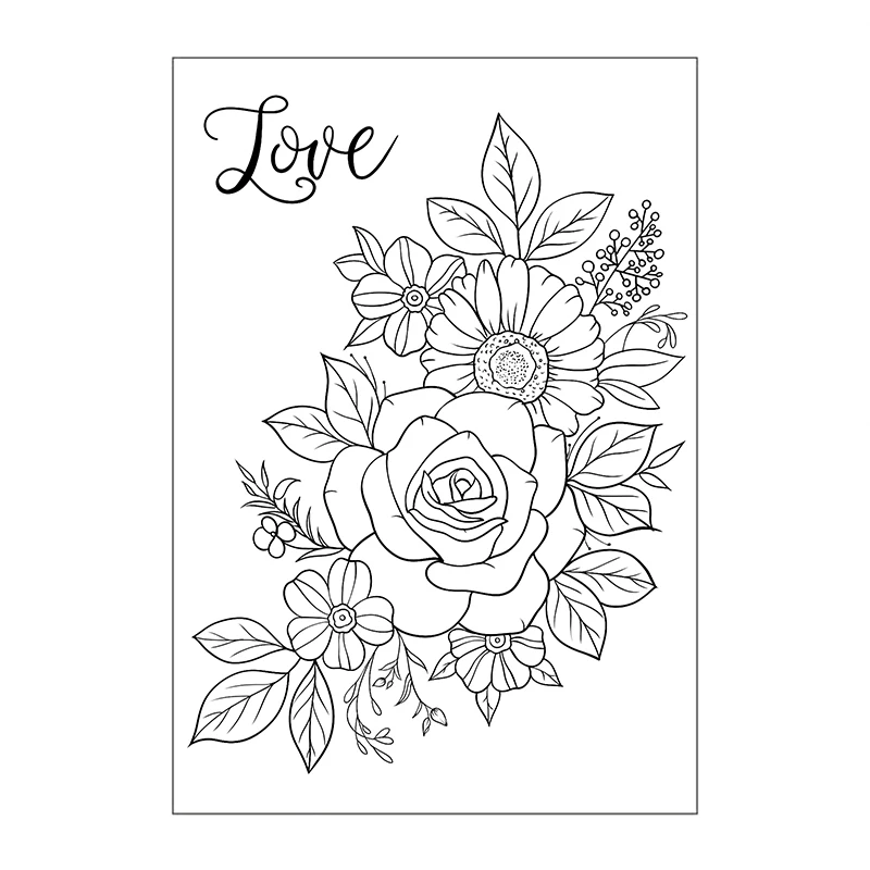 11*16cm Flower series Retro Background Transparent Silicone Stamp DIY Card Decoration Stamps Scrapbook Photo Album Papercard