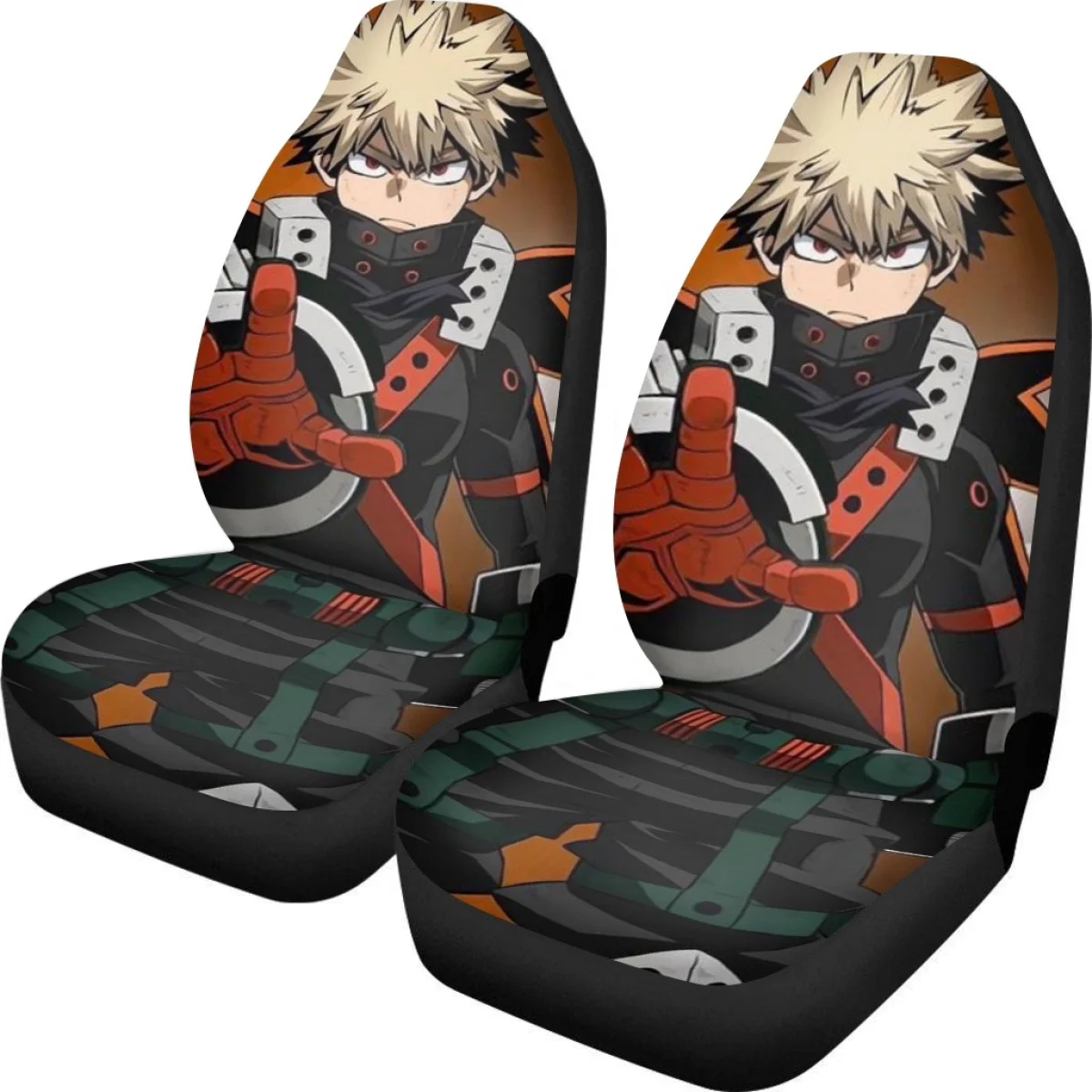 Universal Car Front Seat Covers My Hero Academia Anime Design Easy to Install Comfortable Auto Seat Cover Fit Most Womens Funny