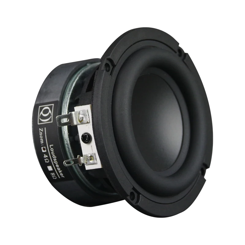 3 Zoll tragbarer Subwoofer-Lautsprecher, 60 W Leistung, 4 Ohm, 8 Ohm, große Schwingspule, Stahlkanone, DIY-Audio-Sound, Bass-Lautsprecher für Zuhause