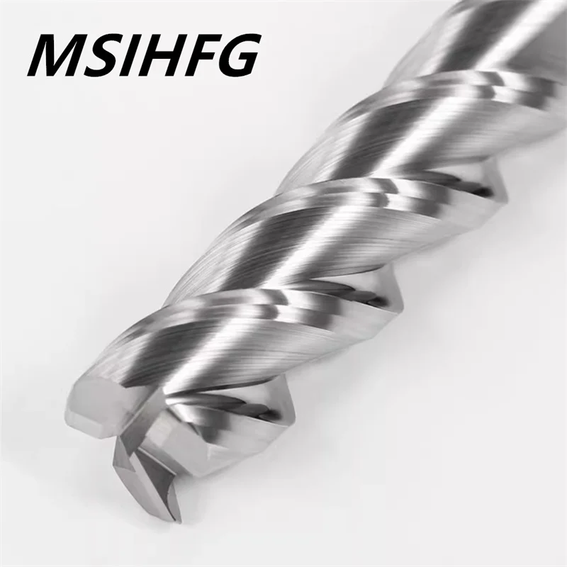 HRC55 CNC Carbide Round Nose Millling Cutter Tungsten 3 Flute Metal Steel Machining Tool Key Face Square Router Bit 6 8 12 Shank