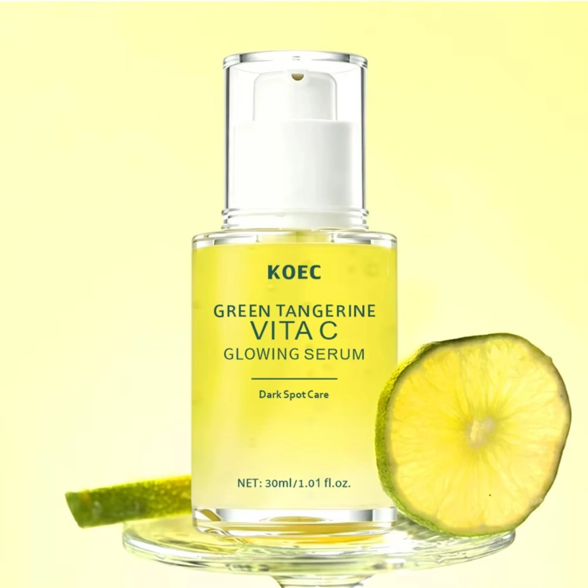 Facial Serum VC Brightening Serum Vitamin C Niacinamide Green Orange Moisturizing Hydrating Fade spots Brightening Skincare