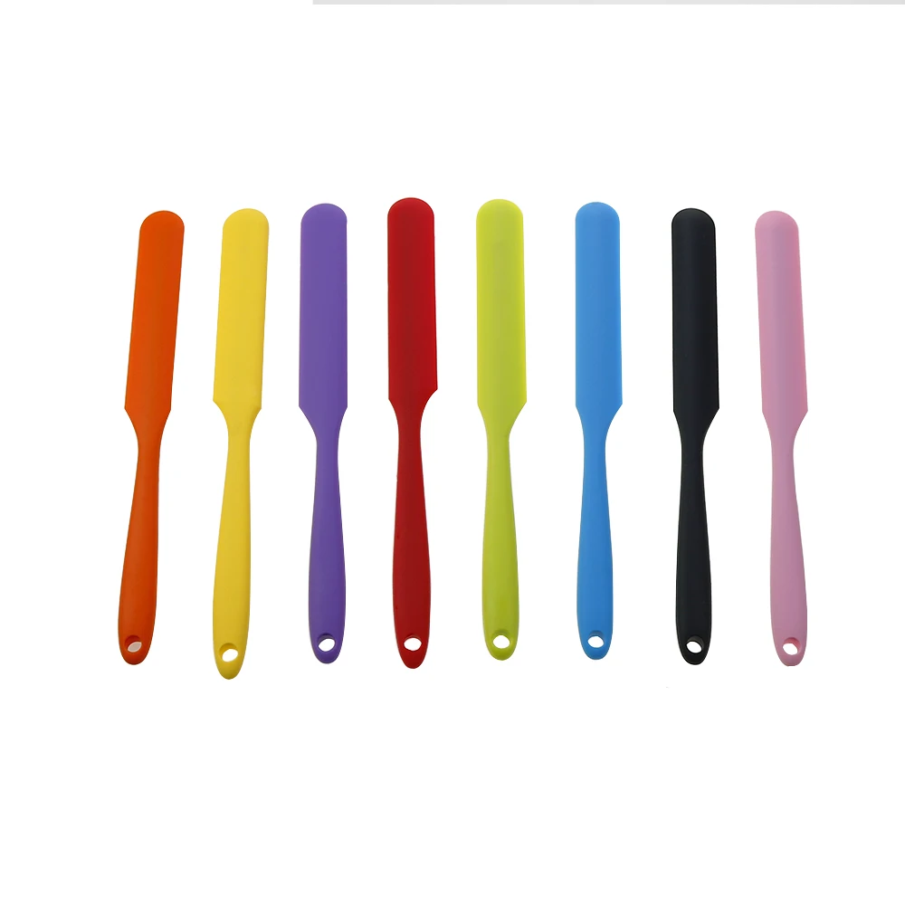 1Pcs Color All-in-one Long Silicone Scraper Cream Butter Silicone Kissing Knife Stirring Spatula Cake Baking Tool DIY