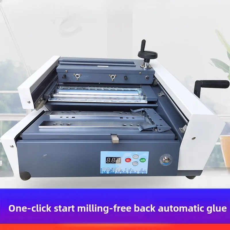 Adhesive binding machine Automatic A4 desktop hot melt binding machine Office desktop Tender document 380 Adhesive paper cutter