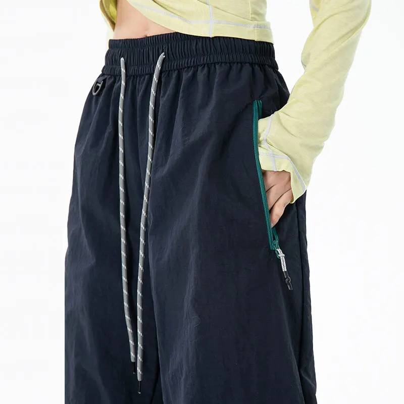 Women Hiking Pant Autumn Outdoor Sports Waterproof Paratrooper Pants Elastic Waist Camping Trousers Solid Cycling Fishing Pants image 3