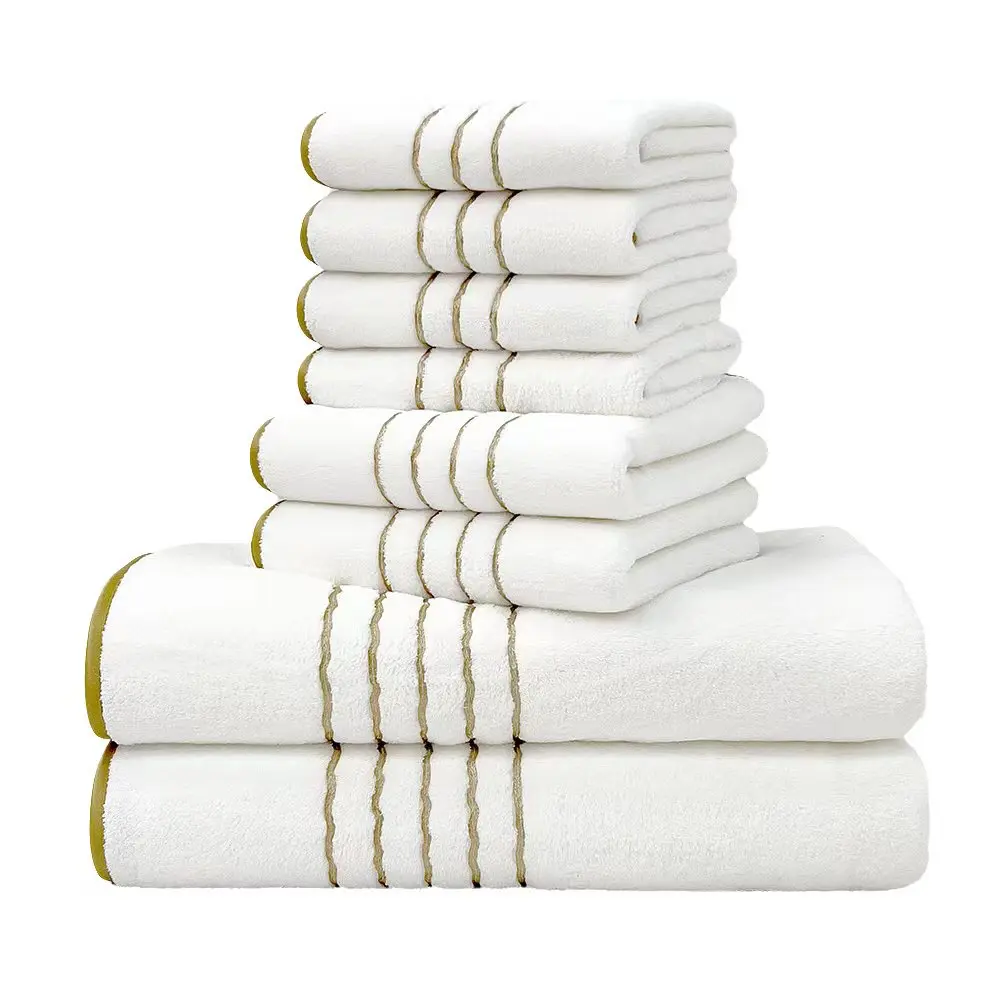 6 Pcs Super Soft Microfiber Towel Set, 2 Bathtowels, 2 Hand Towels, 2 Washcloths, Quick Drying Highly Absorbent 3 Pcs Bath Towel