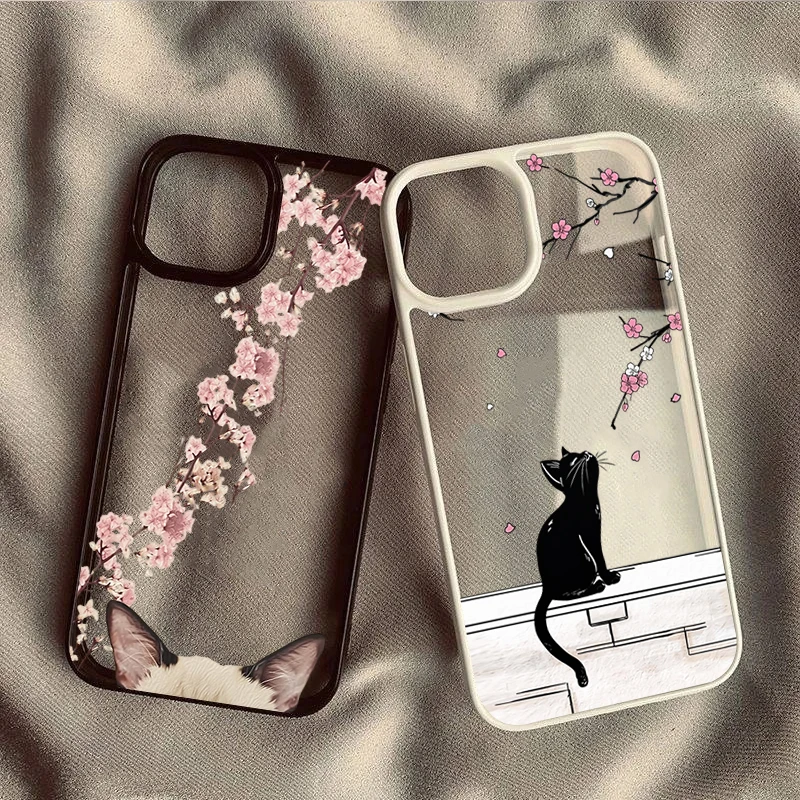 Xiaomi Redmi Note 14 - Funda Transparente con Diseño de Gato