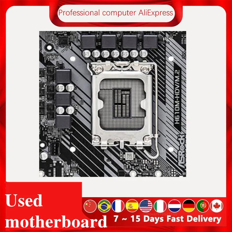 Used For ASRock B660M-HDV/M.2 Original Desktop For Intel B660 DDR4 Motherboard LGA 1700 Support 12400F 12400 i3 12100F