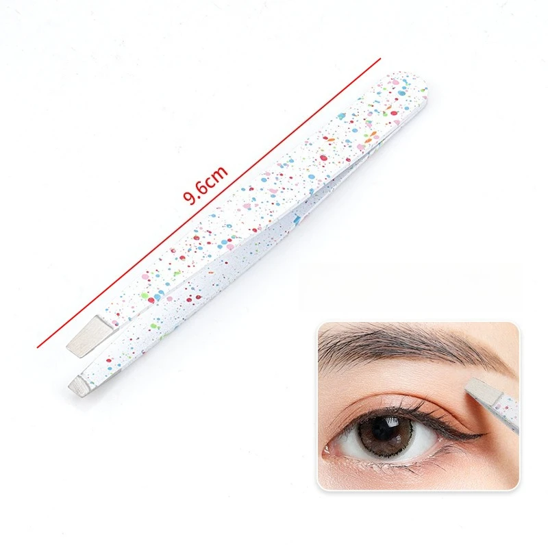 Pince à sourcils, pince à sourcils en acier inoxydable, extracteur de poils fins, pinces à sourcils inclinées en acier inoxydable, outils de maquillage pour l'élimination