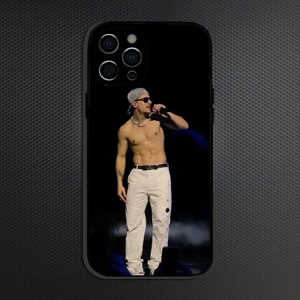 حافظة هاتف PLK Rappeur الفرنسية لهاتف iPhone 16,15,14,13,12,11 Plus, Pro Max, غطاء أسود من السيليكون الناعم