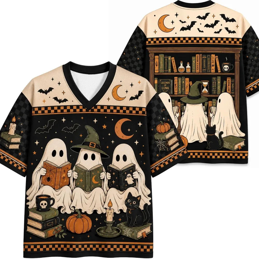 Halloween Party 3D Printed Sports Quick-drying and Breathable Men's V-neck T-Shirt Outdoor Street Casual Parent -Child Clothing