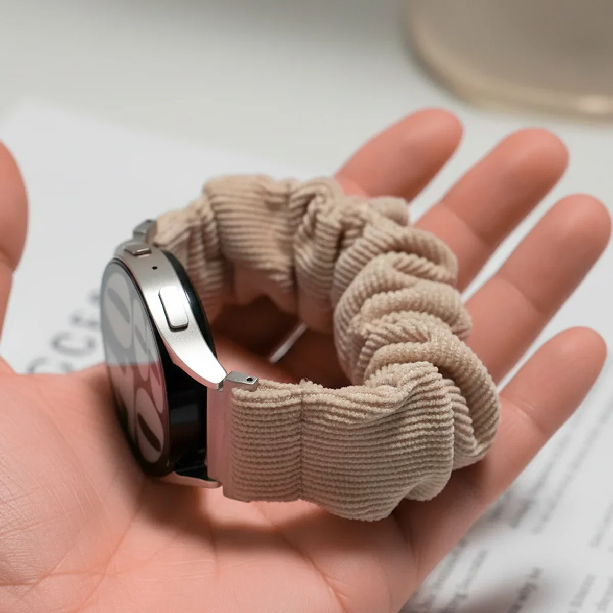 20/22 mm Scrunchie-Armband für Samsung Galaxy 7/6/5/4/5pro 40/44 mm Nylon-Damenarmband für Huawei GT6/6 Pro 5/5Pro 46 mm Armband – Detail 13