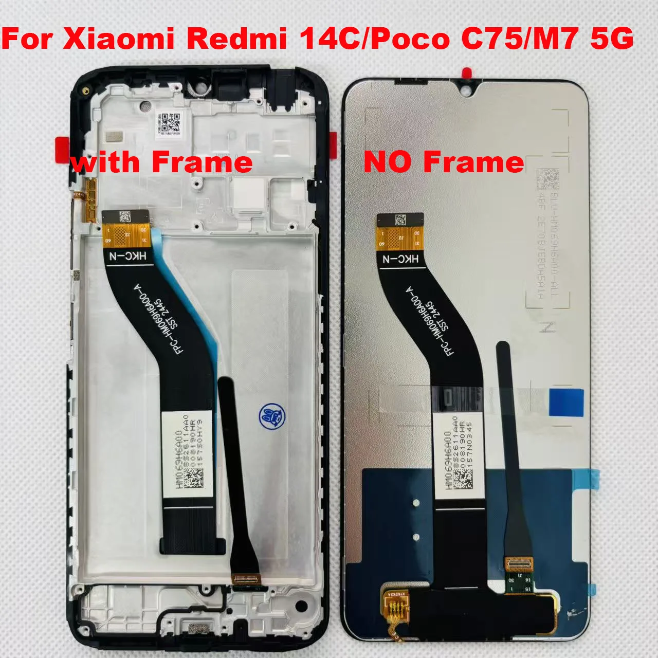 

6.88'' Original For Xiaomi Redmi 14C LCD Display Screen Touch Panel Digitizer Frame For Poco C75 Screen Display For Poco M7 5G