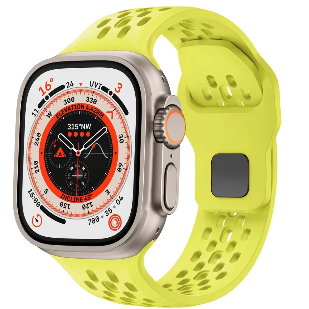 Atmungsaktives Silikonarmband für Apple Watch 49mm 46mm 45mm 44mm 42 41mm Sportarmband iWatch Ultra 12 11 10 9 8 7 6 SE3 Gürtel – Detail 18