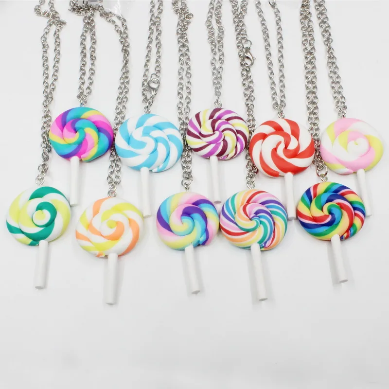 Collares con colgante de piruleta para mujer, novedad, ventosa infantil, azúcar, ampolla, suministros para hacer carne dulce, accesorios