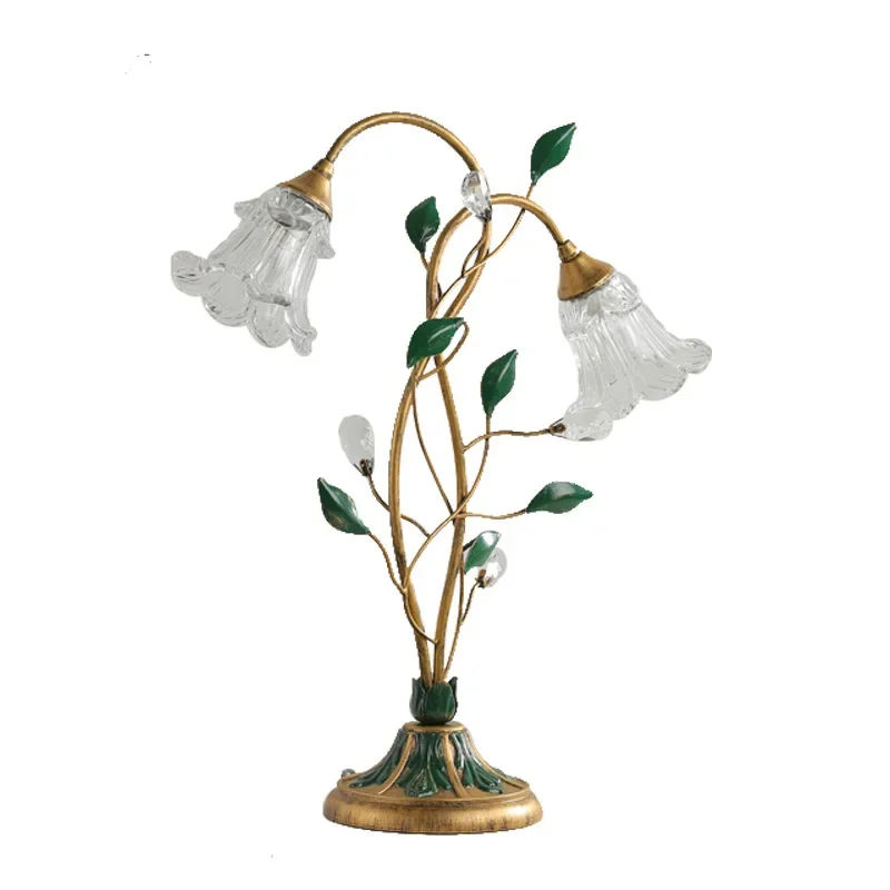 

American desk lamp, bedroom bedside lamp, study children's room retro living room lamp
