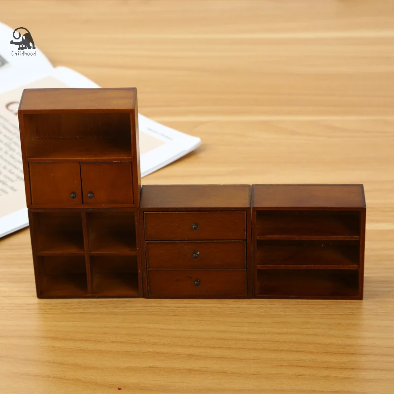 

1:12 Dollhouse Miniature Combination Cabinet Display Cabinet Furniture Home Model Decor Toy Doll House Accessories