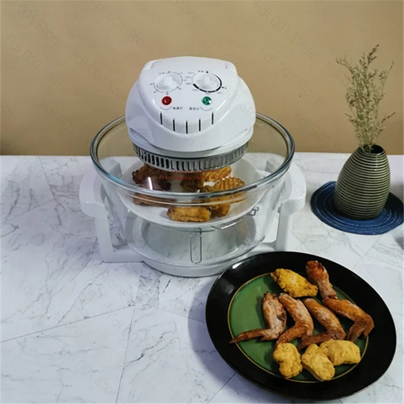 Glass Air fryer Light wave furnace Large capacity household visual fries machine accessories Oven multi-function view 3