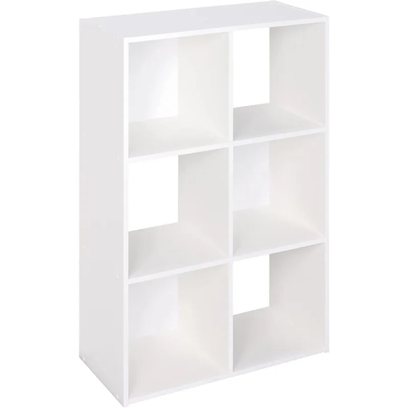 

Decorative Home Stackable 6 Cube Cubeicals Organizer Storage Bookcase, with Hardware for Office, Home and Closet, White