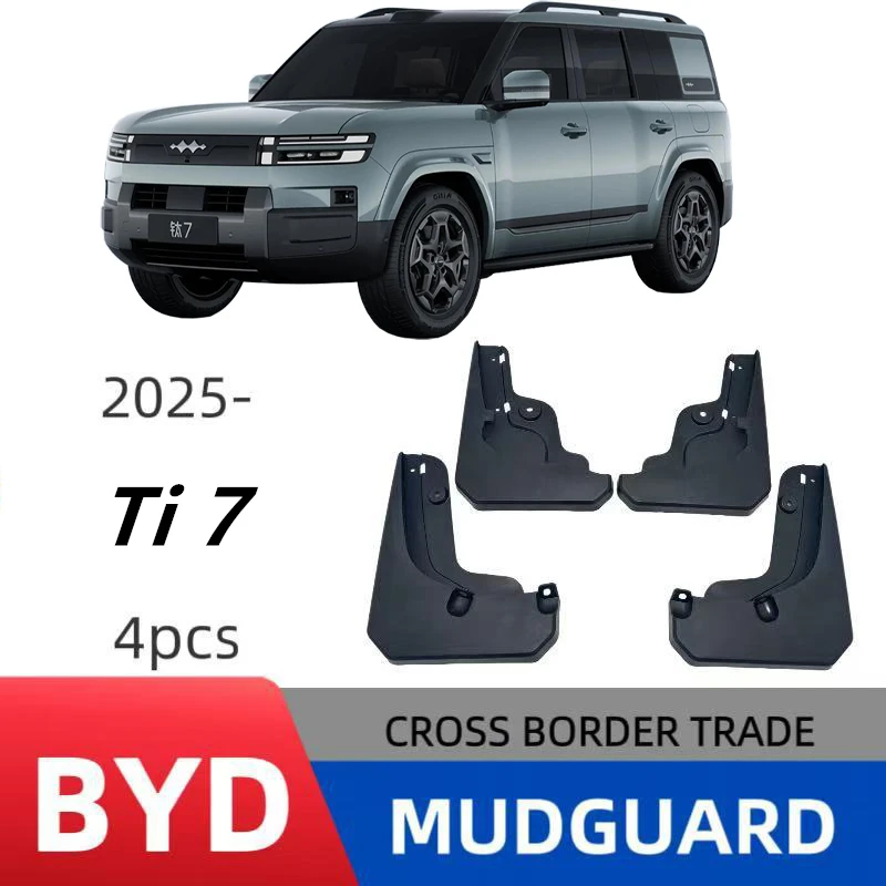

Car mudguard for BYD Ti 7/Leopard 7;Soft plastic material;Prevent sediment splashing;Keep the vehicle clean,Easy to install