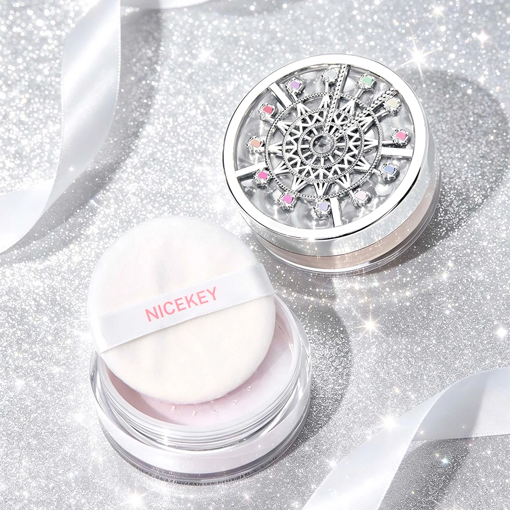 

NICEKEY 3 Color Loose Powder Waterproof Oil-Control Matte Finish Compact Setting Powder Long-Lasting Invisible Pores Face Makeup
