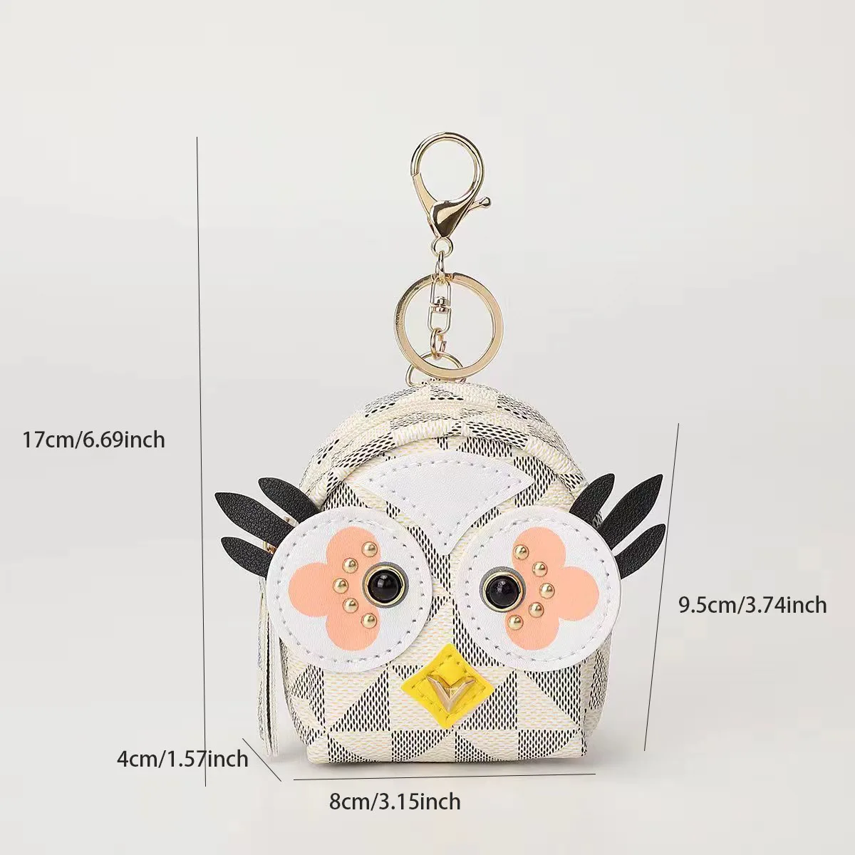 1PCS Women's Key Bag Personality Owl Backpack Bluetooth headset Coin Key Storage bag Simple change pouch