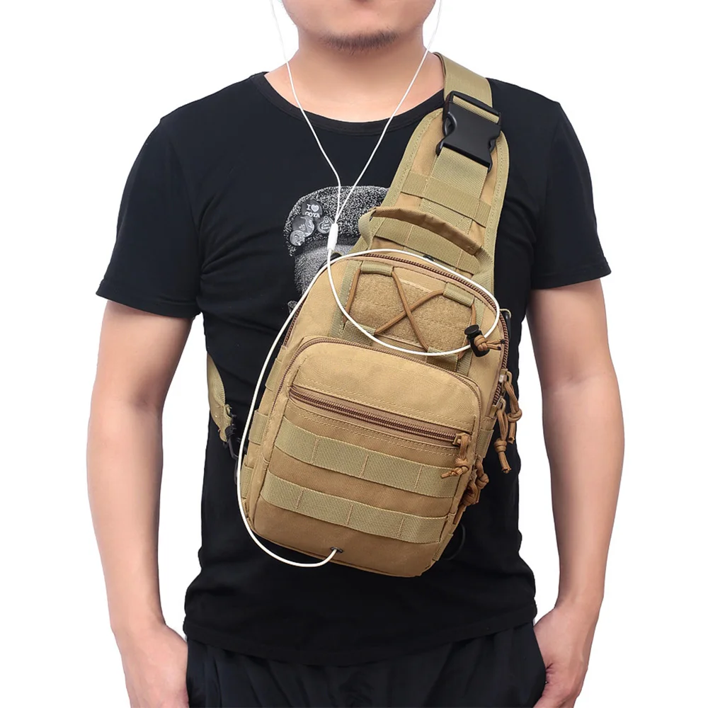 Men Cross body Sling Backpack Shoulder Chest Bag Travel Outdoor Sports Climb Tactical Military Nylon Male Side Messenger Bag