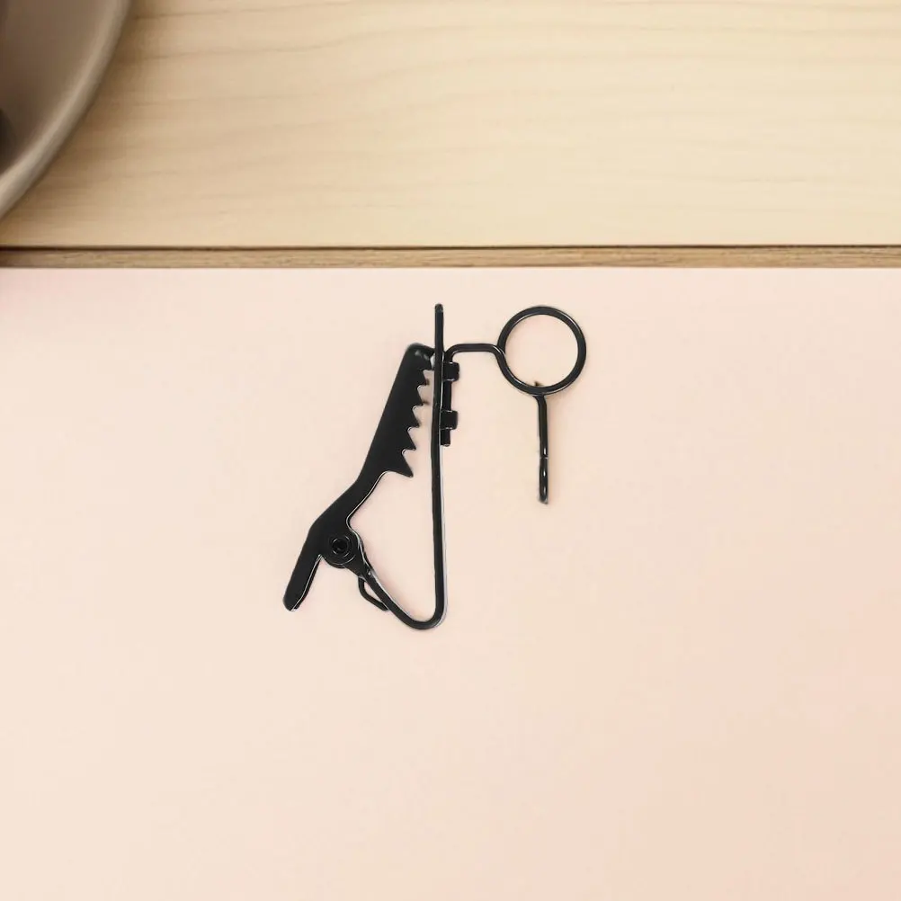 

9Pcs Lavalier Microphone Clip Replacement Metal Holder Black Slim Design Secure Grip Adjustable Rotation for Interviews Speeches