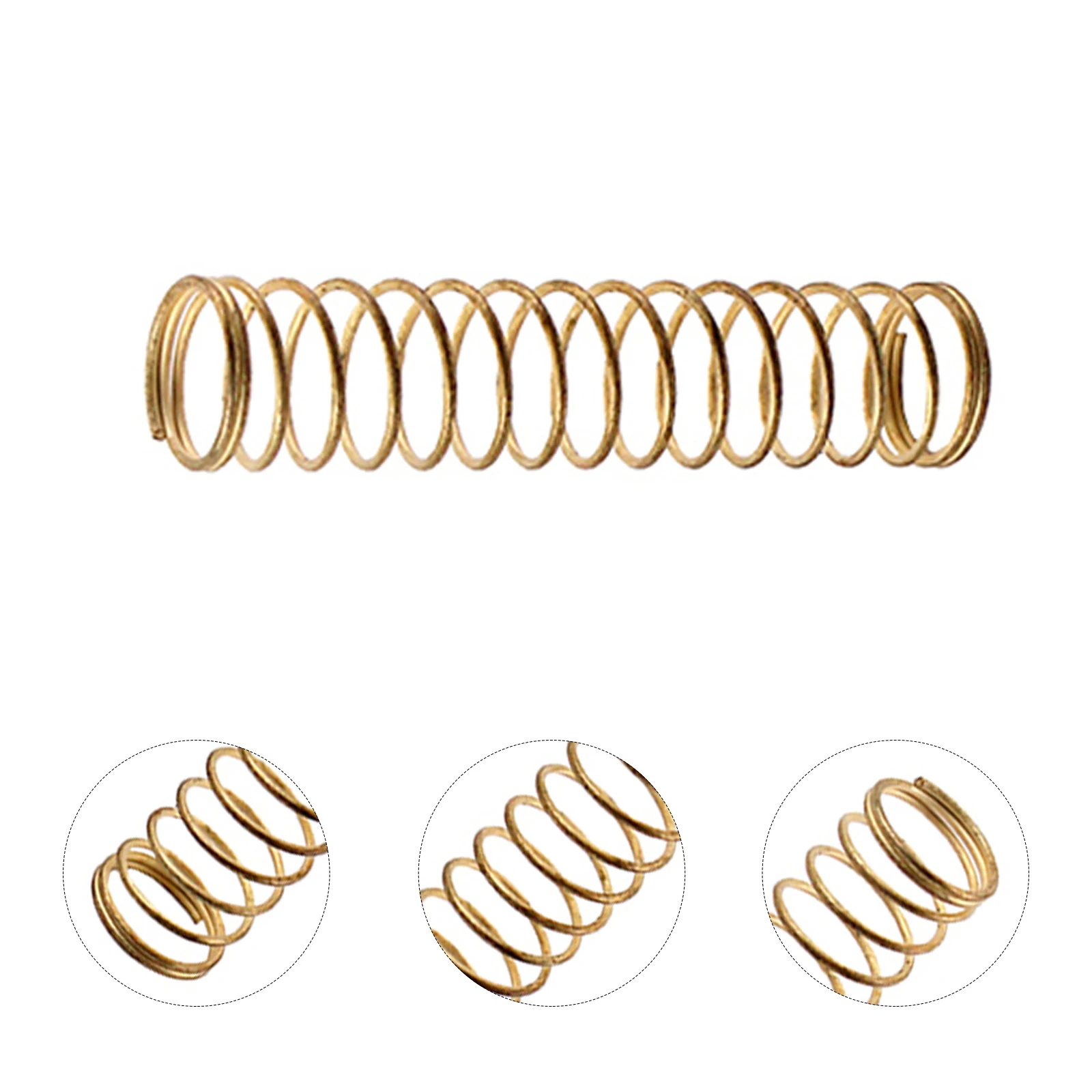

3 Pcs Long Spring Trumpet Repairing Parts Brass Accessories Woodwind Instrument Golden