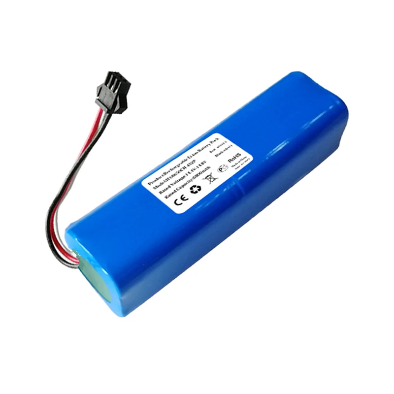 New 14.8V 5600mAh/6800mAh Battery INR18650 M26-4S2P 4INR19/66-2 for Realme TechLife Robot Vacuum Cleaner