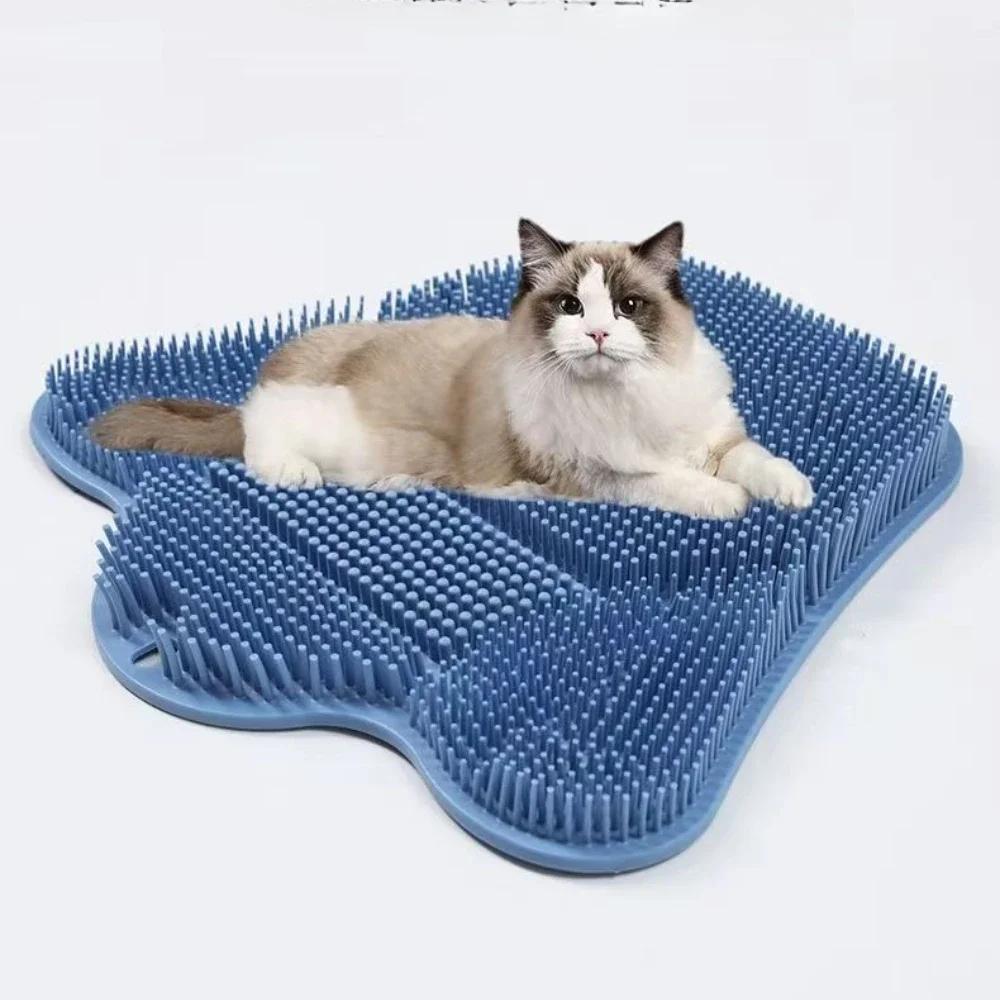 Silicone Cat Toys Cat Massage Brush Kill Time Toy Grooming Brush Multifunctional Wall Sticker Massage Brush Toys Cat Accessories