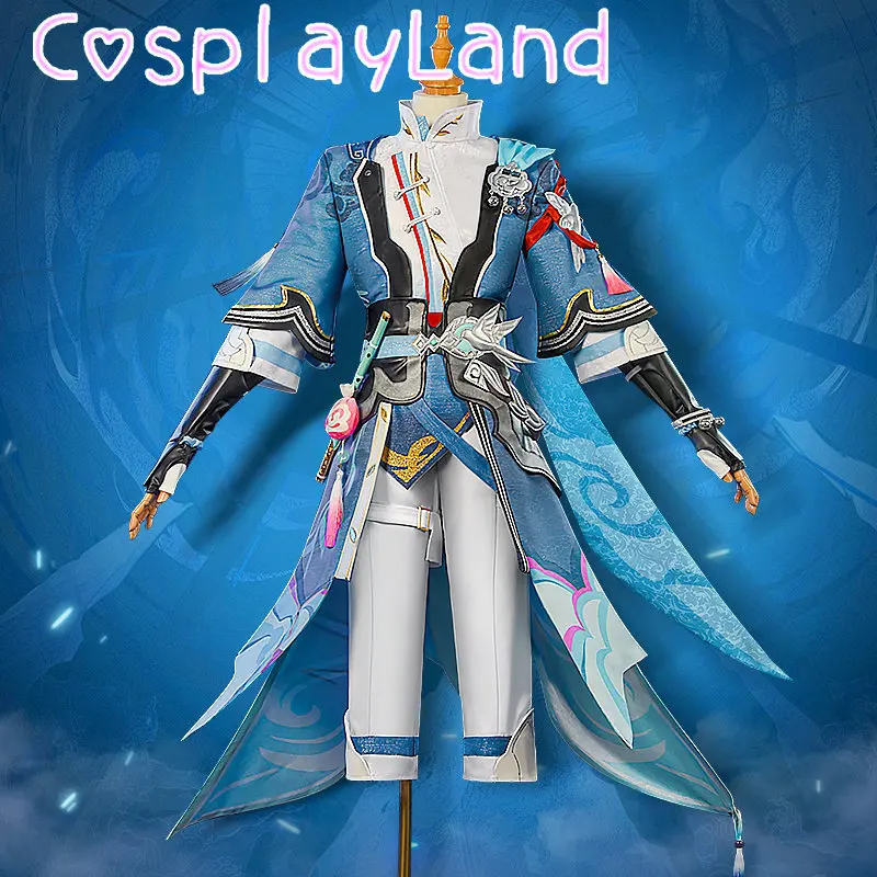 Yanqing juego de Cosplay Honkai: Star Rail disfraz de Yanqing Honkai para hombres, traje de fiesta de Halloween, conjunto completo, traje de uniforme