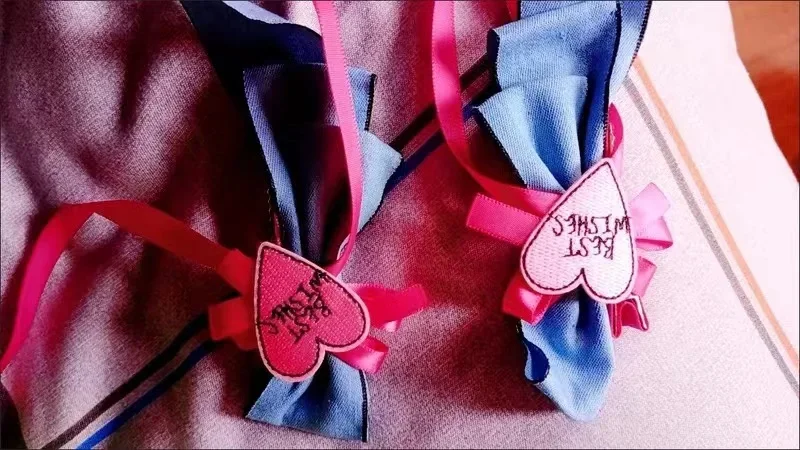 المألوف الوردي الأزرق شريط مزدوج القوس المرأة مشبك شعر فتاة حار الأمريكية الدوبامين دبوس الشعر الملحقات