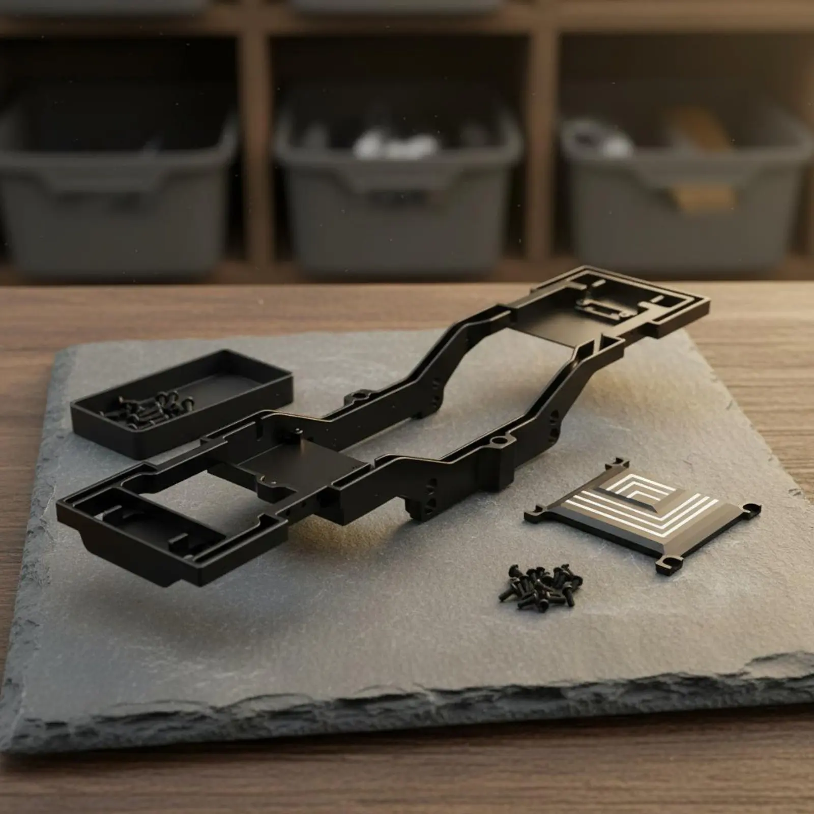 

Алюминиевое шасси и крепление для коробки передач, высокопрочный металлический каркас для радиоуправляемых машин масштаба 1/12, долговечная основная балка для радиоуправляемых машин