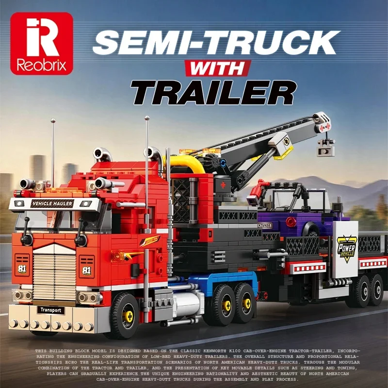 set-di-costruzioni-camion-trattore-con-rimorchio-1387-pezzi-modellino-di-camion-pesante-con-gru-ornamento-da-scrivania