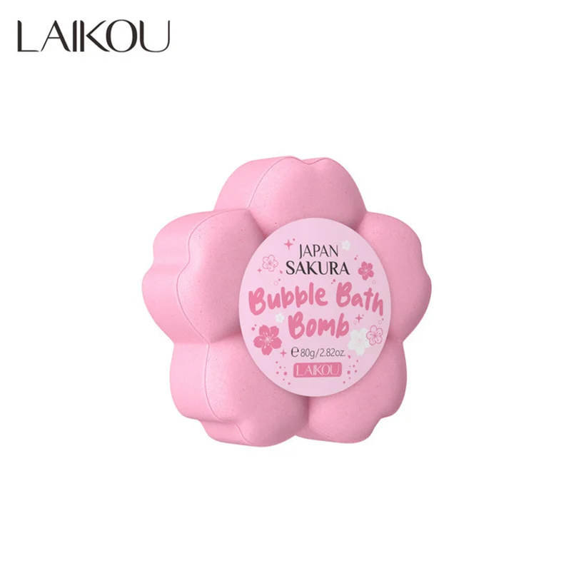 LAIKOU Bubble Small Bath Bombs Body Stress Relief Exfoliating Moisturizing Fragrances Aromatherapy SPA Salt Ball Skin Care 80g