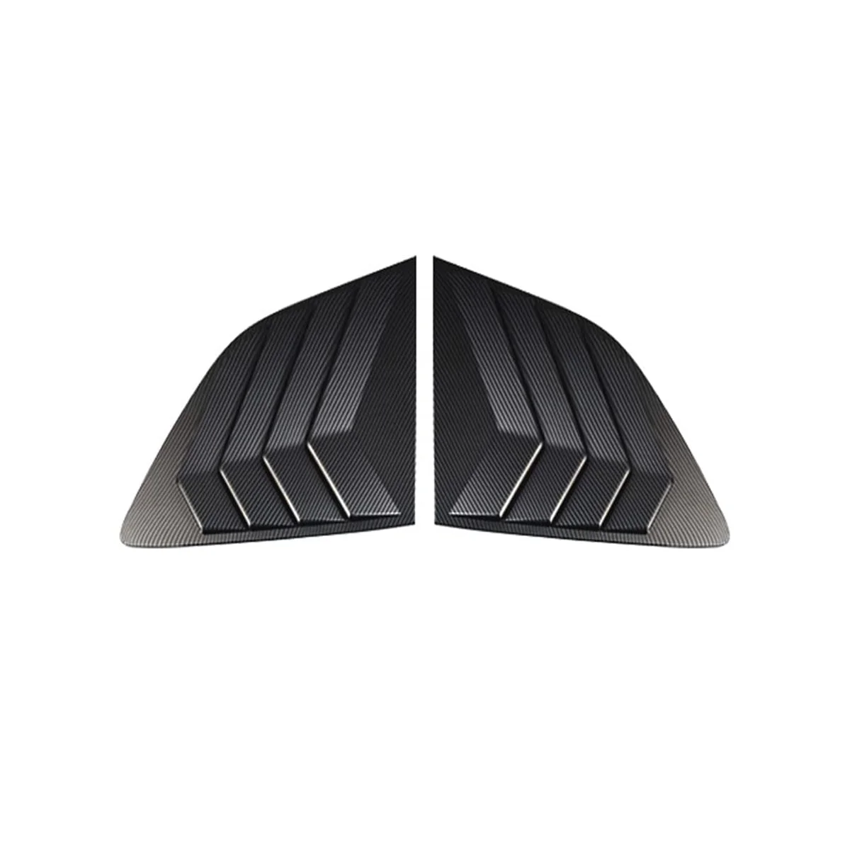 2PCS Racing Style Rear Side Window Louvers Air Vent Scoop Shades Panel Cover Trim for Honda CRV 2023, ABS Carbon