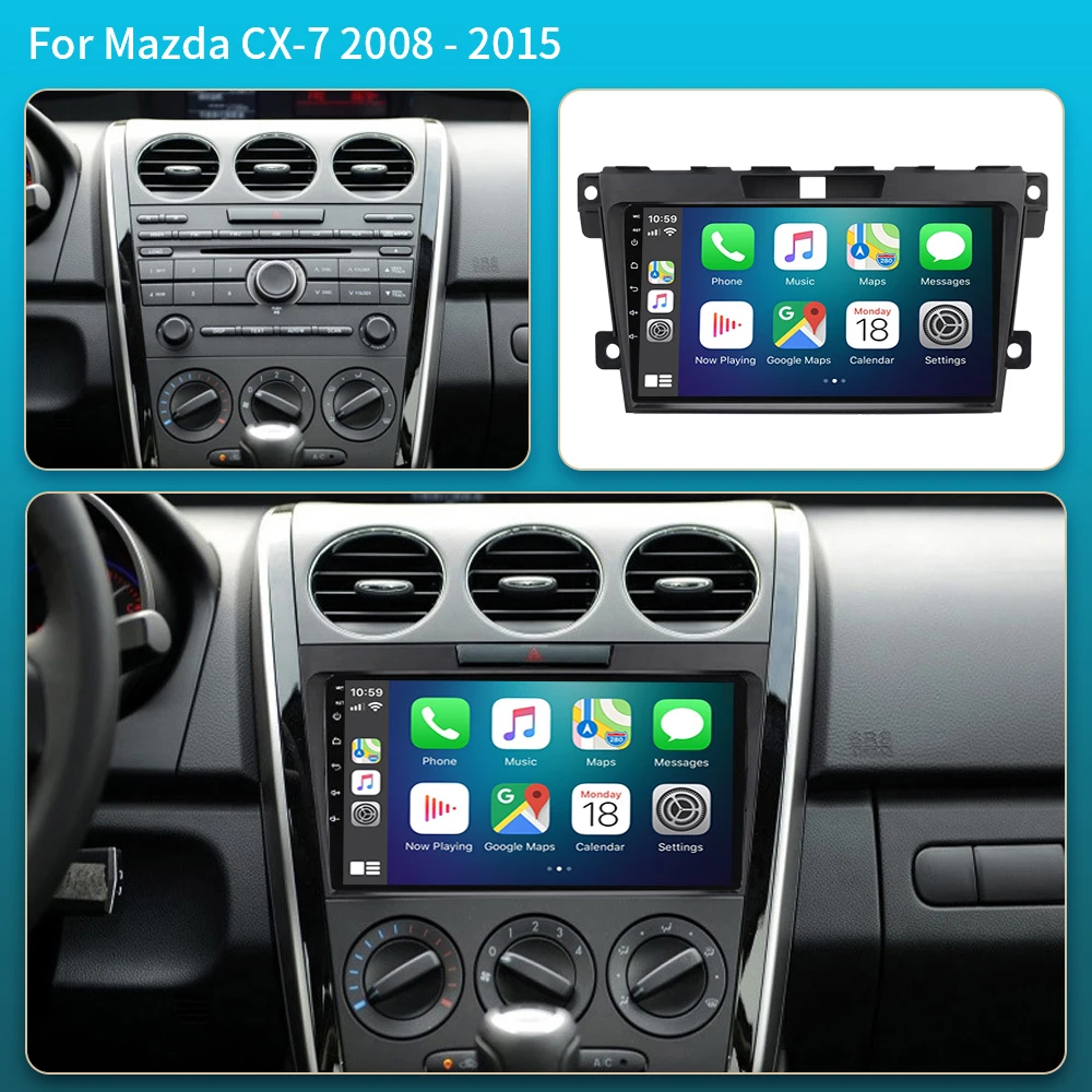For MAZDA CX-7 CX7 CX 7 2007 2008 2009 2010 2011 - 2015 GPS Navigation Multimedia Player 5G Carplay 2 Din Android 16 Car Radio