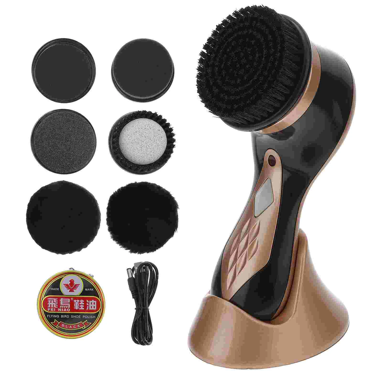 

Portable Electric Shoe Shine Kit Shoe Polisher Brush Care Cleaner