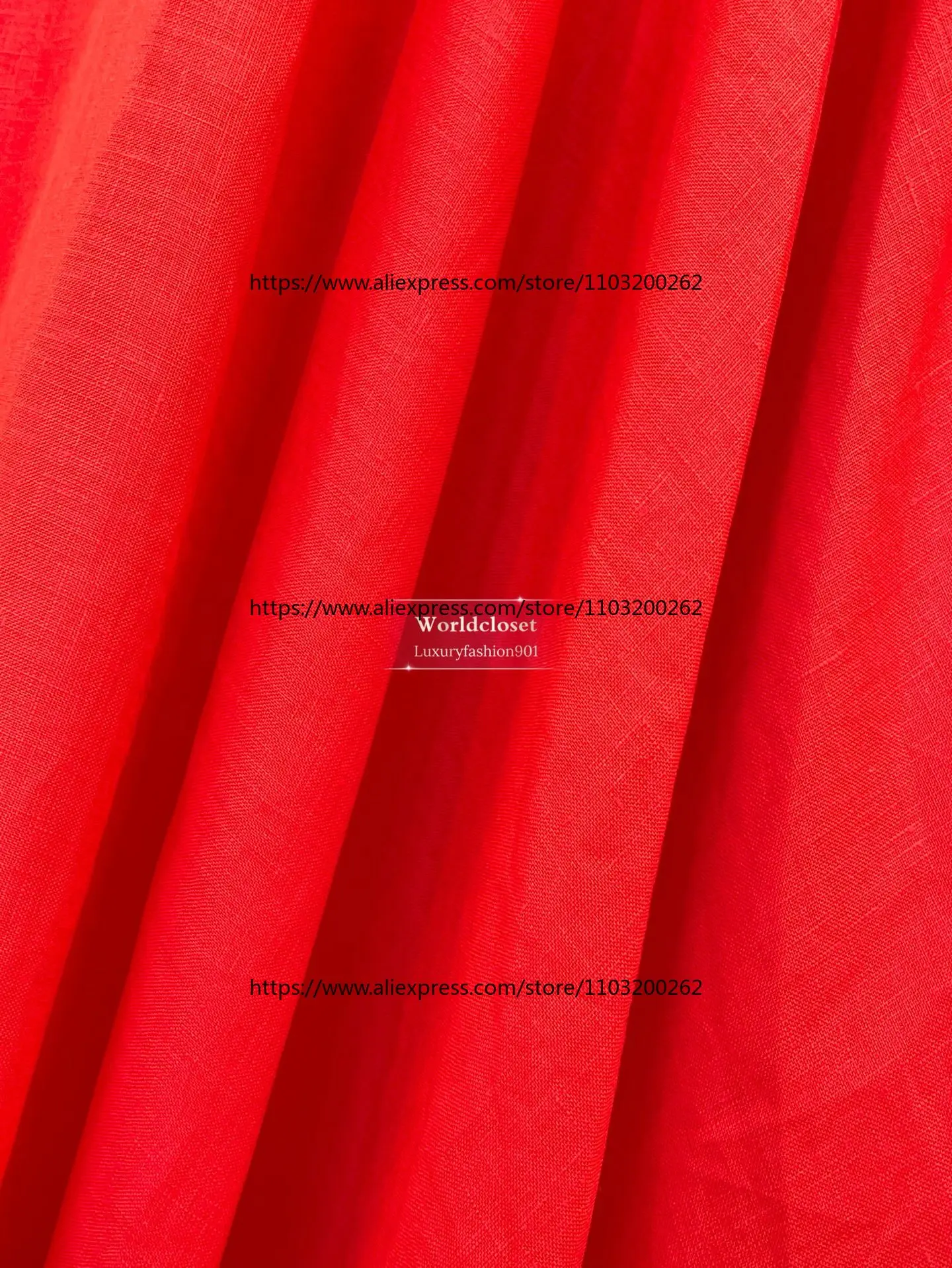 2025 Nova Moda Vermelho Sem Mangas Cortado Vestido Midi Linho de Alta Qualidade